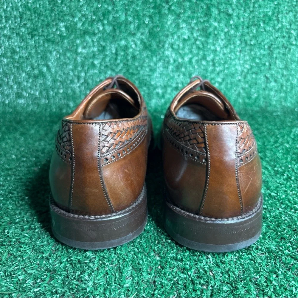 Garys International‎ Woven Leather Genuine Crocodile Shoes Sz 8.5 Made in Spain
